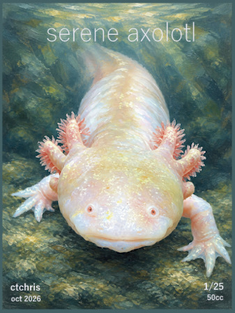 serene axolotl by ctchris