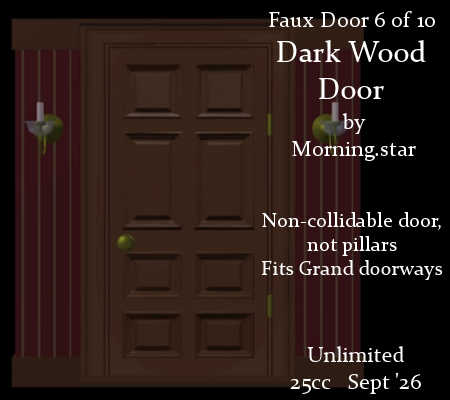 FD6 Dark Wood Door by Morning.star