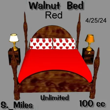 Walnut Bed Red by S._Miles