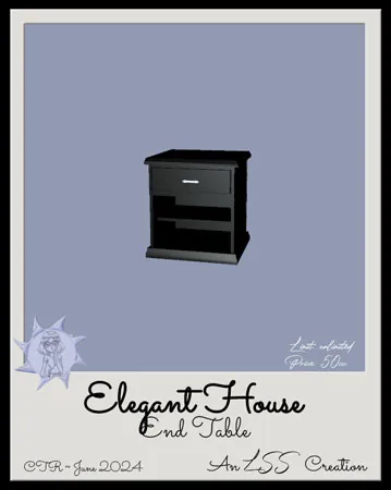 ElegantHouseEndTable(50)[0614] by LSS