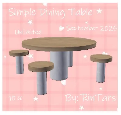 Simple Dining Table(10)[0905] by RinTars