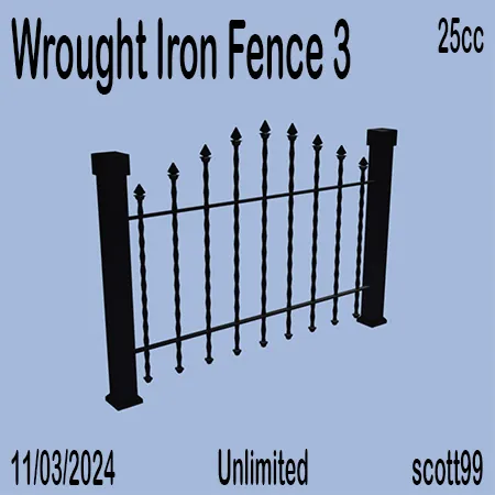 Wrought Iron Fence 3(25)[1105] by scott99