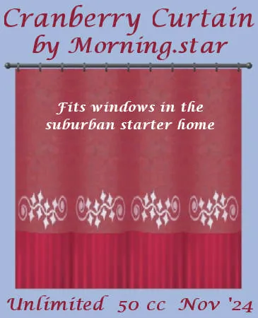 Cranberry Curtain(50){1103} by Morning.star