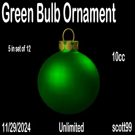 Green Bulb Ornament(10)[1129] by scott99