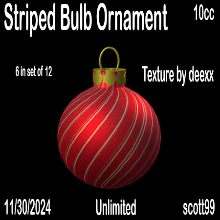 Striped Bulb Ornamen(10)[1203] by scott99