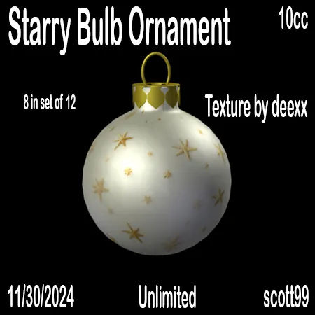 Starry Bulb Ornament(10)[1203] by scott99