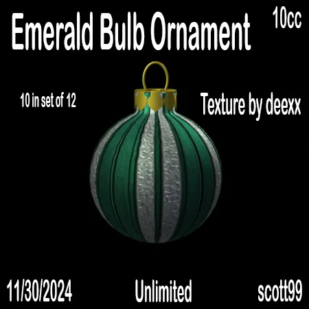 Emerald Bulb Ornamen(10)[1203] by scott99