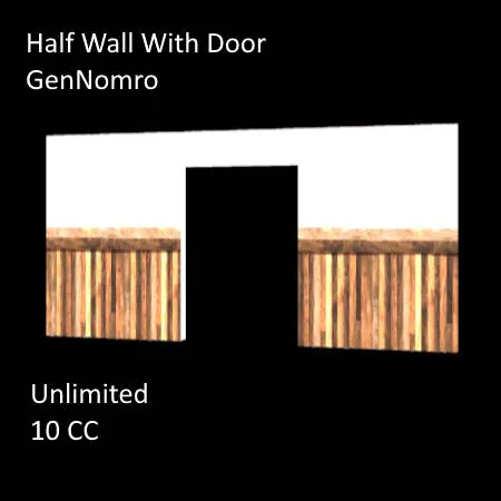 Half Wall With Door(10){0130} by GenNomro