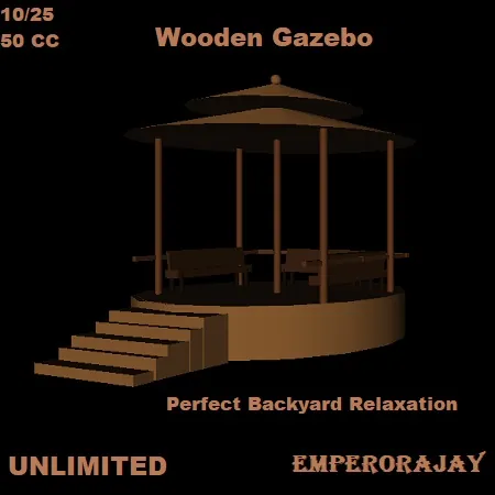 Wooden Gazebo(50){0605} by EmperorAjay