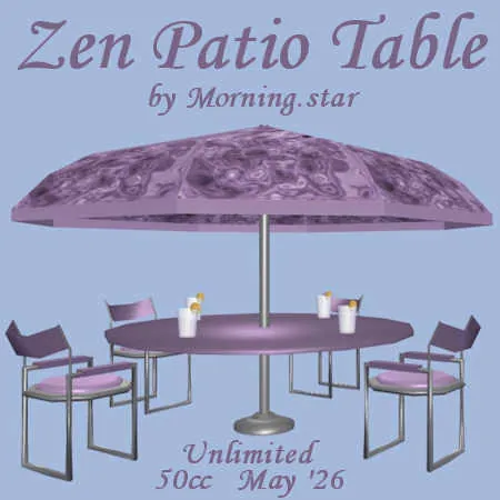 Zen Patio Table(50)[0522] by Morning.star