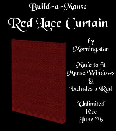 Red Lace Curtain(10)[0626] by Morning.star