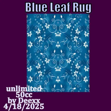 Blue Leaf Rug(50)[0422] by deexx
